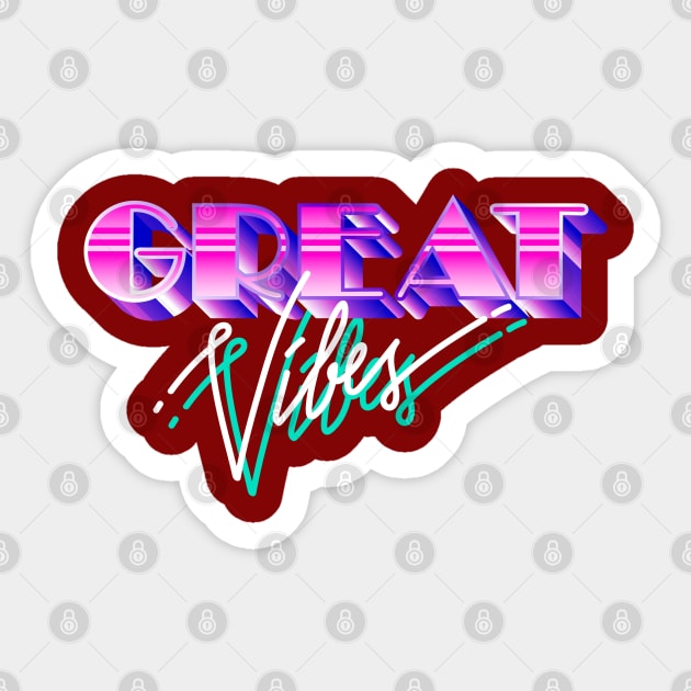 Great Vibes Sticker by UniqueDesignsCo